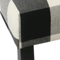 Set of 2 HomePop Black Plaid Parsons Dining Chairs