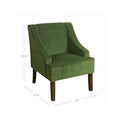 Porch & Den Lyric Velvet Swoop Arm Accent Chair" could be rewritten as "Lyric Velvet Swoop Arm Accent Chair by Porch & Den.