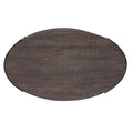 Contemporary Gauntlet Gray Oval Coffee Table