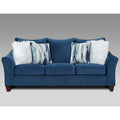 4 Piece Living Room Sofa Set with Ottoman and Upholstered Cushions