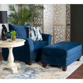 4 Piece Living Room Sofa Set with Ottoman and Upholstered Cushions