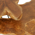 East at Main Live-Edge Teak Wood Table with Iron Legs