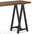 Hawkins 50-Inch Wide Modern Industrial Console Sofa Table in Solid Walnut Wood and Metal