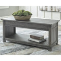 Freedan Rectangular Lift-Top Coffee Table - Dimensions: 44"W x 20"D x 19"H