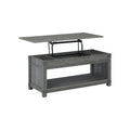 Freedan Rectangular Lift-Top Coffee Table - Dimensions: 44"W x 20"D x 19"H