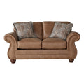 2 Piece Sofa and Loveseat Set with Nailhead Trim and Rolled Arms