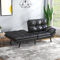 Convertible Futon Sofa Bed with Memory Foam - Foldable Loveseat Sleeper Daybed with Adjustable Armrests for Compact Spaces
