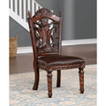 Abeena Set of 2 Traditional Cherry Solid Wood Side Chairs by Furniture of America