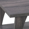 Dark Grey Hollywood Coffee Table with Storage Shelf