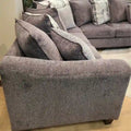 Roundhill Furniture Davoz 2-Piece Living Room Set: Sofa and Loveseat in Tori Slate