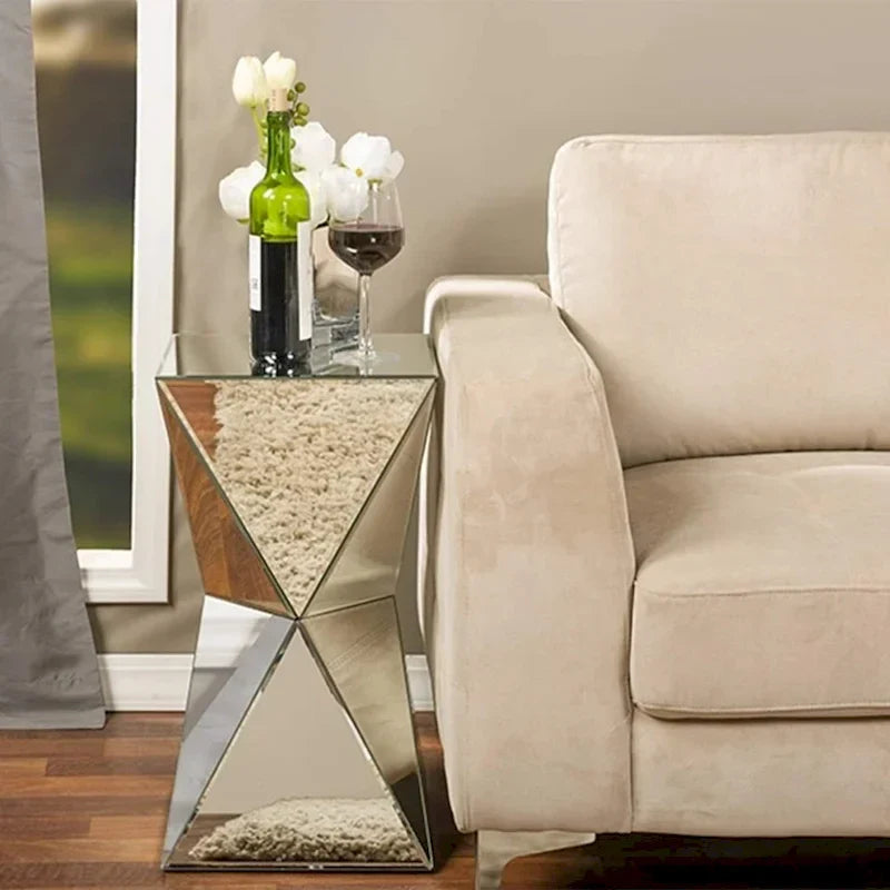 Rebecca Modern Multi-Angle Mirrored Side Table