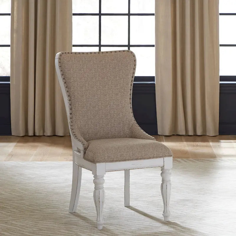 Set of 2 Magnolia Manor Upholstered Wingback Chairs