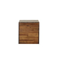 Emilia 17.75-Inch Dark Brown Storage Cube Chest