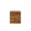 Emilia 17.75-Inch Dark Brown Storage Cube Chest