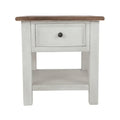 Casual End Table in Antique White and Brown - Bolanburg Collection