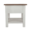 Casual End Table in Antique White and Brown - Bolanburg Collection