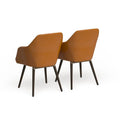 Set of 2 Carson Carrington Akrehamn Cappuccino Faux Leather Armchairs