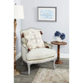 Intricately Carved Dark Brown Mango Wood Accent Table with Elephant or Floral Design and Turned Base - Roche River Decor
