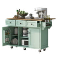 Versatile Drop-Leaf Kitchen Island Cart with 3 Drawers