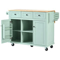 Versatile Drop-Leaf Kitchen Island Cart with 3 Drawers