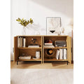 JASIWAY Rattan-Decorated Buffet Table and Kitchen Sideboard