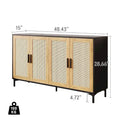 JASIWAY Rattan-Decorated Buffet Table and Kitchen Sideboard