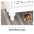 Vintage-Inspired Hollow-Carved 3-Door Storage Cabinet