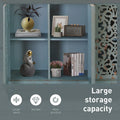 Vintage-Inspired Hollow-Carved 3-Door Storage Cabinet