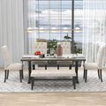 6-Piece Rustic Farmhouse Dining Set