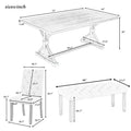6-Piece Rustic Farmhouse Dining Set