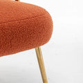SEYNAR Contemporary Glam Upholstered Open-Back Accent Chair with Gold Legs