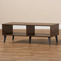 Baxton Studio Mid-Century Modern Brown Coffee Table