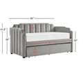 iNSPIRE Q Modern Chareau Glam Grey Velvet Daybed