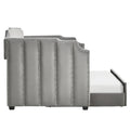 iNSPIRE Q Modern Chareau Glam Grey Velvet Daybed