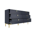 Mid-Century 6-Drawer Storage Dresser Chest Sideboard