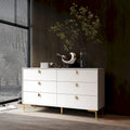 Mid-Century 6-Drawer Storage Dresser Chest Sideboard