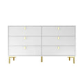 Mid-Century 6-Drawer Storage Dresser Chest Sideboard
