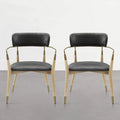 Set of 2 Mid-Century Solid Wood Accent Dining Chairs by Art Leon