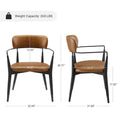 Set of 2 Mid-Century Solid Wood Accent Dining Chairs by Art Leon