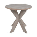 COZAYH Set of 2 Rustic Farmhouse End Tables with Storage Shelf - Vintage Grey French Country Accent Side Tables