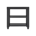 Cordero 16-Inch Wide Wood and Glass Top Chairside End Table with Shelf Storage