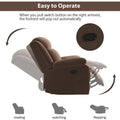 Overstuffed Arm and Back Manual Recliner Chair