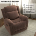 Overstuffed Arm and Back Manual Recliner Chair