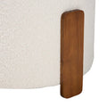 Finlay Contemporary Japandi Boucle Upholstered Wood Ottoman
