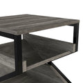 Denhour DH BASIC 17-Inch Metal Industrial End Table with 1 Open Shelf