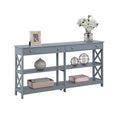 Oxford 60-Inch Console Table with Shelves and 2 Drawers by Convenience Concepts
