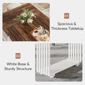 Contemporary 70.8-Inch White Dining Table for 6-8 Guests