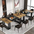 Contemporary 70.8-Inch White Dining Table for 6-8 Guests