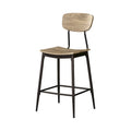Counter Height Dining Table Set with 4 Chairs and Metal Frame