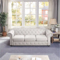 Corvus Aleksis Tufted Chesterfield 3-Seat Sofa with Elegant Rolled Arms